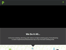Tablet Screenshot of prioritymarketing.com